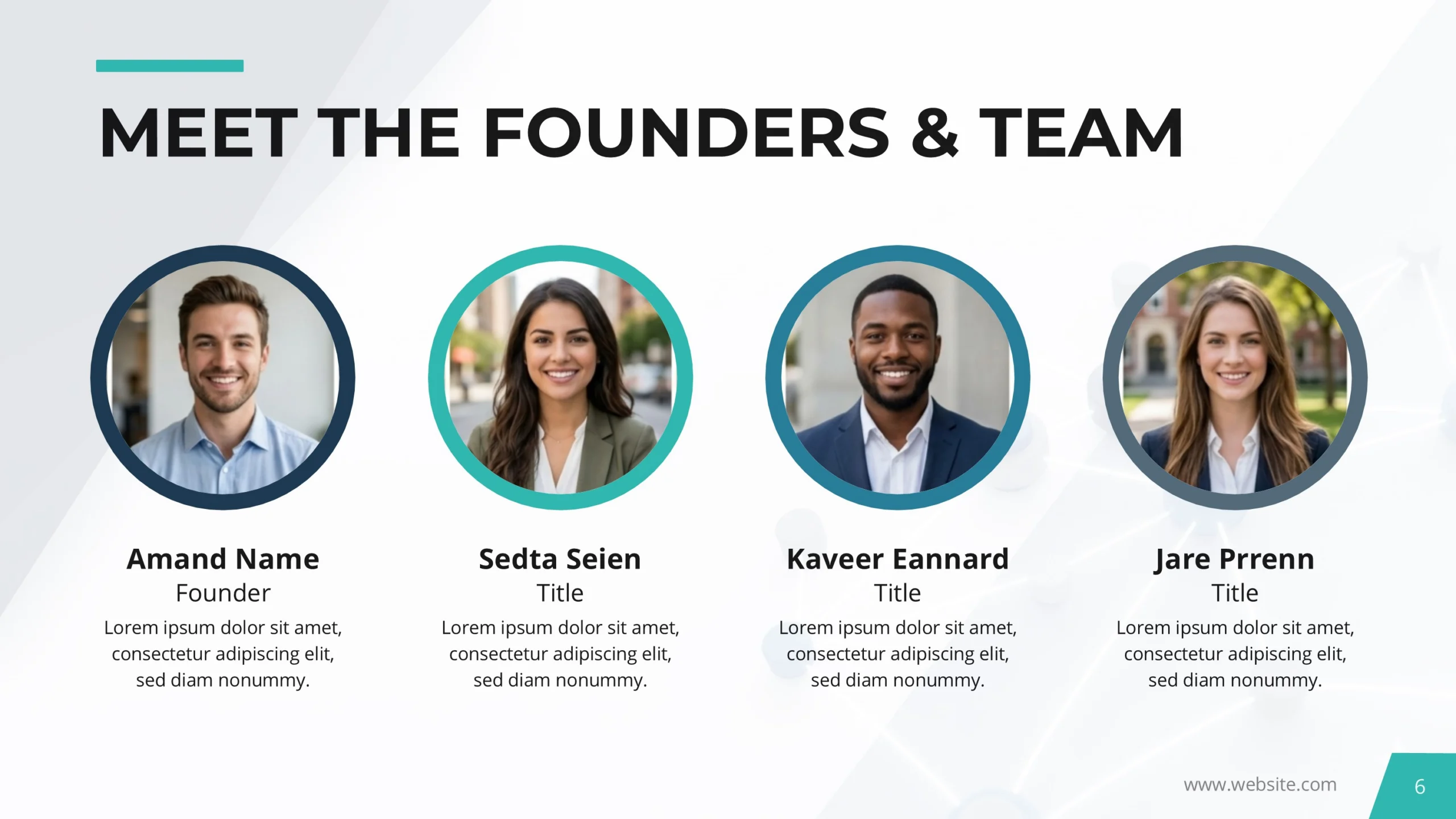 Startup Pitch Deck Meet The Team Scaled