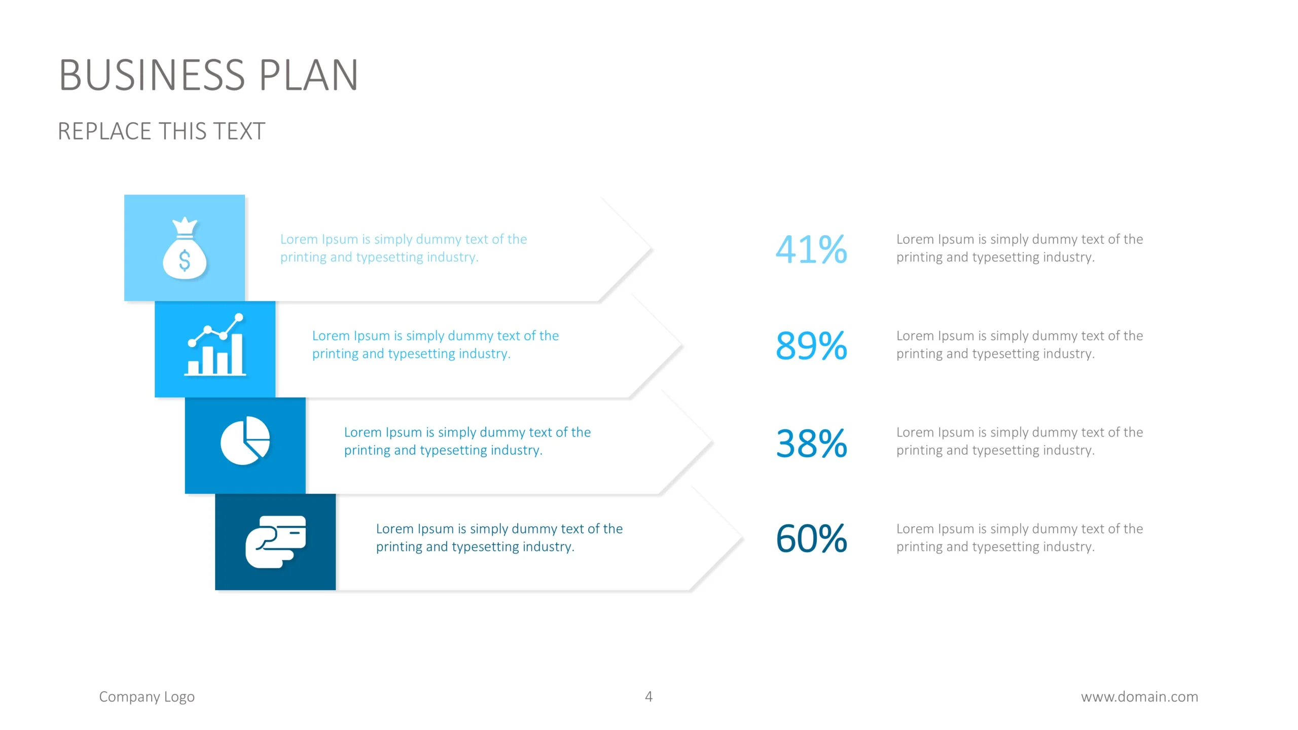 Modern Business Plan Presentation Template with Infographics 4 Business Plan Presentation Template Data Points Scaled