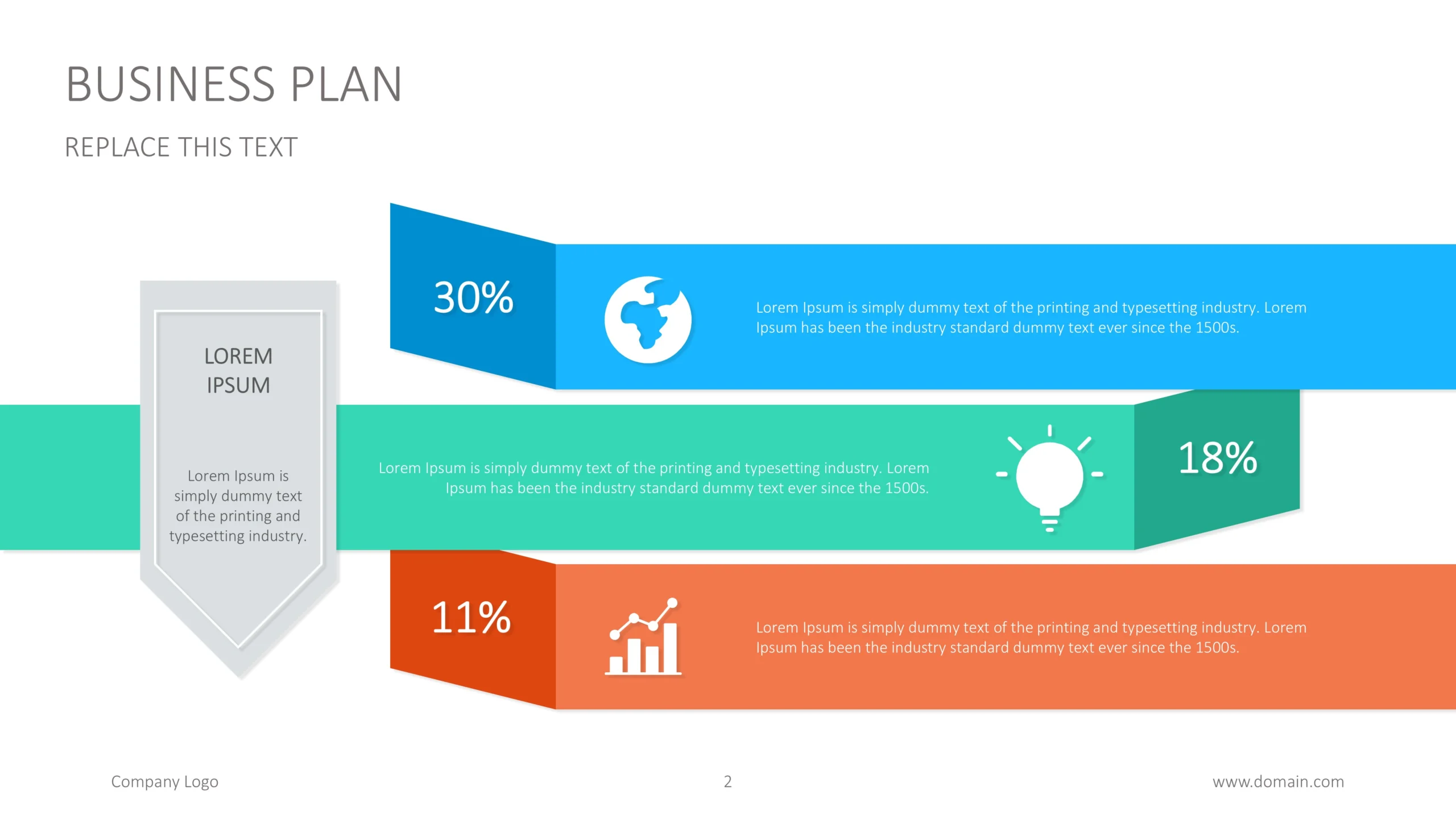 Modern Business Plan Presentation Template with Infographics 2 Business Plan Presentation Template Infographic Percentages Scaled