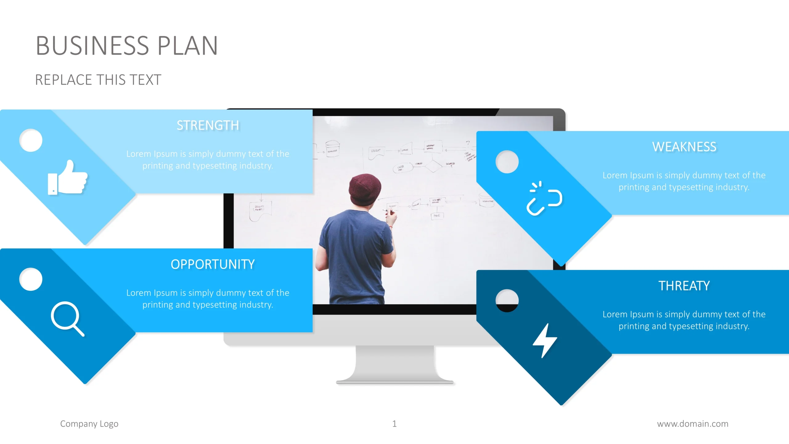 Modern Business Plan Presentation Template with Infographics 1 Business Plan Presentation Template Swot Analysis Cover Scaled