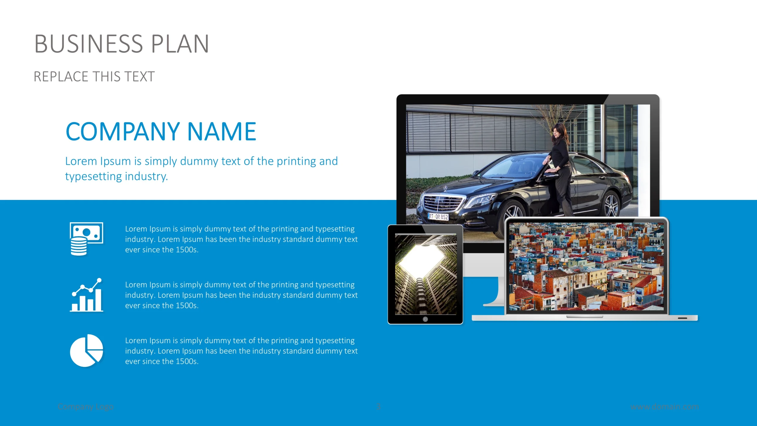 Modern Business Plan Presentation Template with Infographics 3 Business Plan Slide Deck Company Overview Scaled