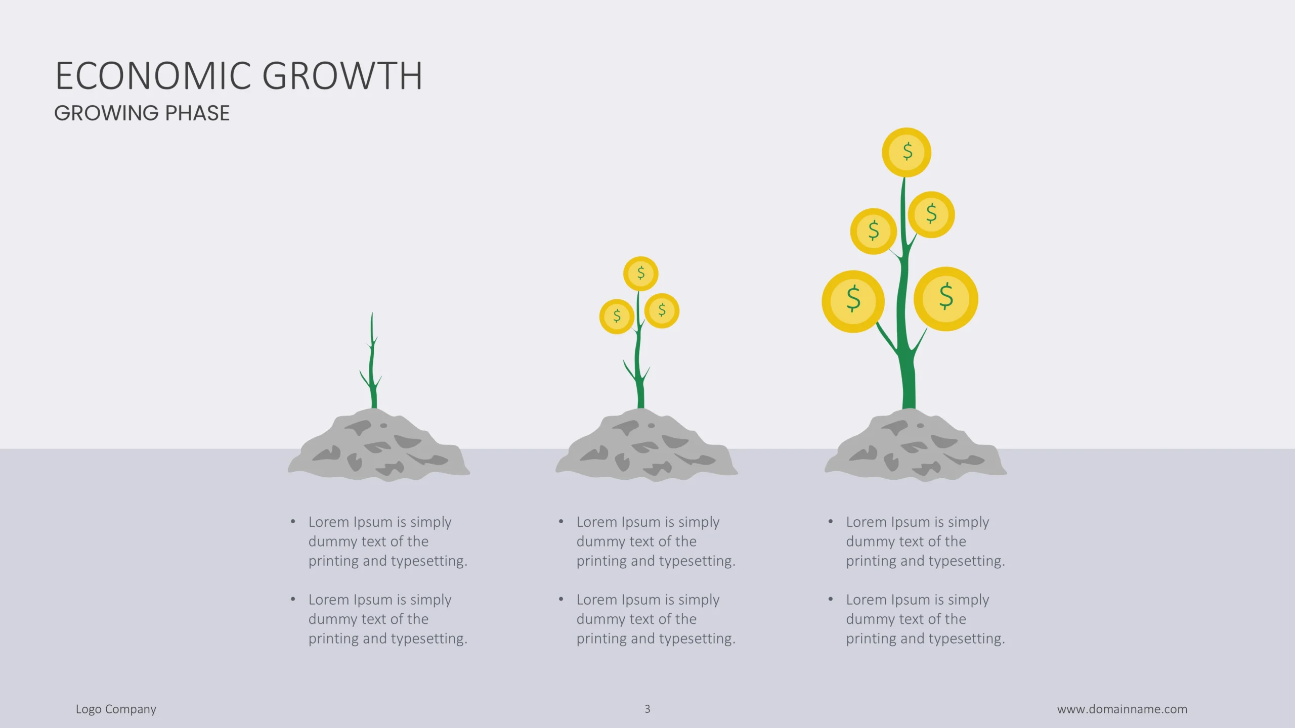 Economic Growth Infographics Presentation Template 3 Economic Growth Growing Phase Scaled