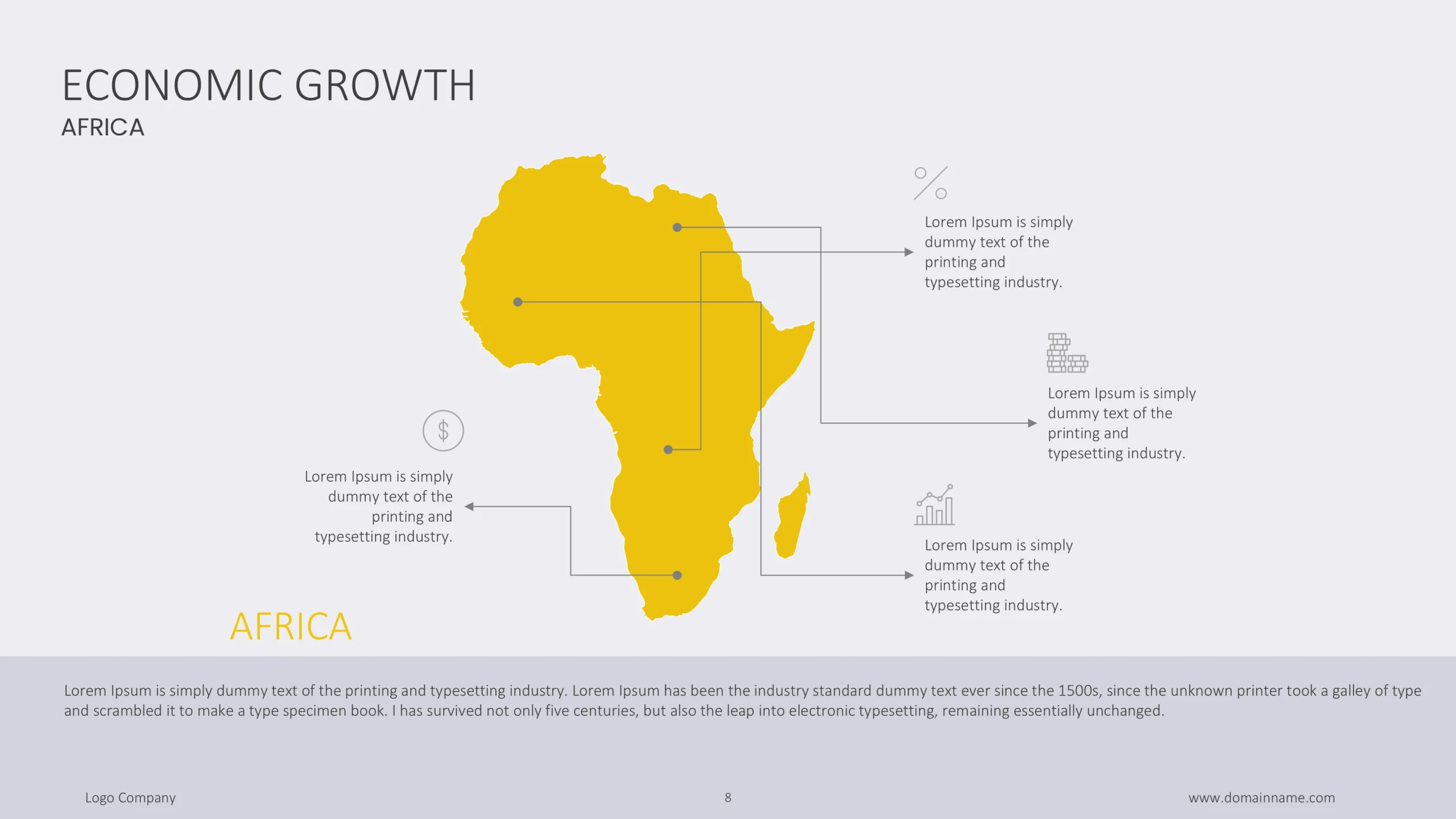 Economic Growth Infographics Presentation Template 8 Financial Infographic Deck Africa Scaled