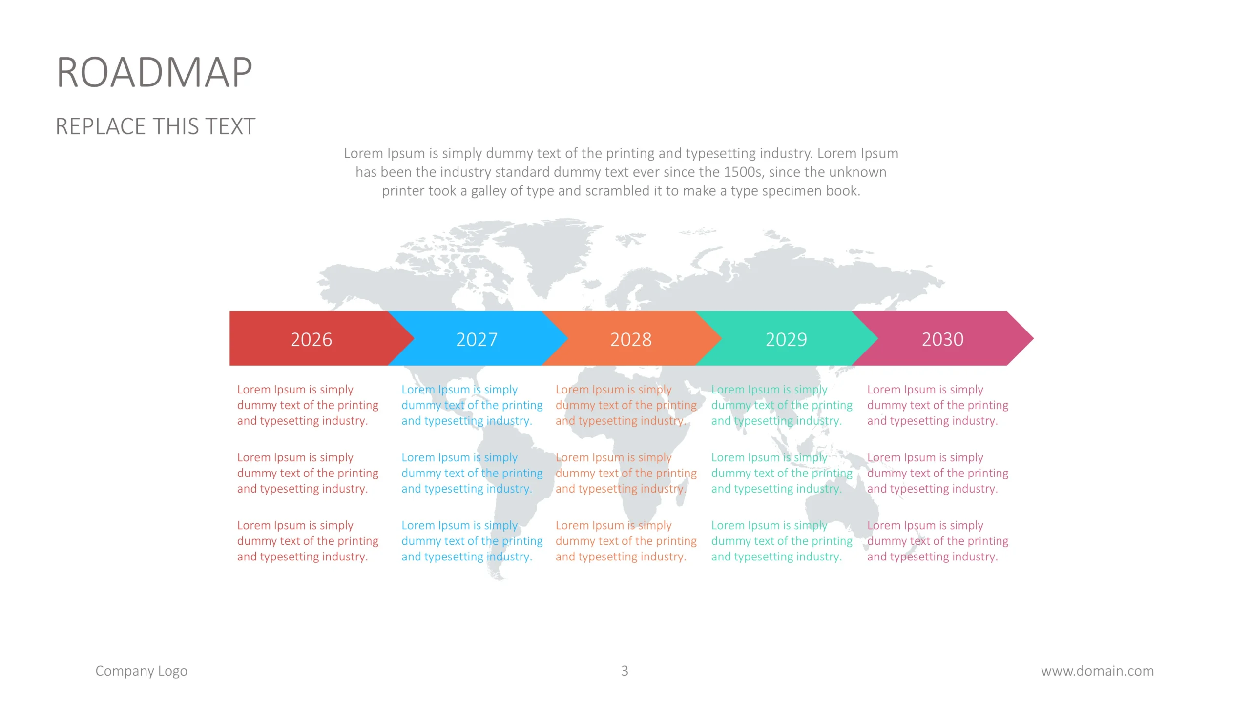 Roadmap Presentation Template for Strategic Planning 3 Project Roadmap Slides World Map Scaled